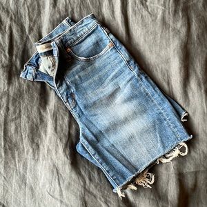 Madewell denim shorts.